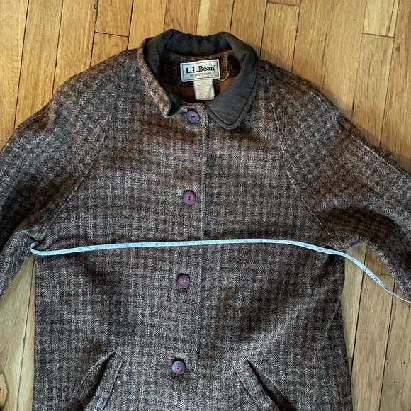 LL Bean vintage wool long tweed overcoat - Picture 5 of 13